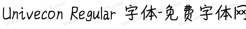 Univecon Regular 字体字体转换